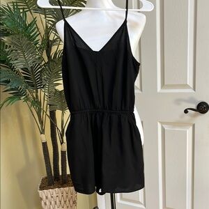 Divided, size 6, black romper with pockets